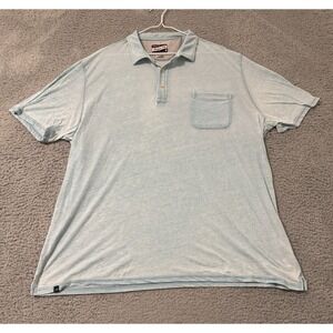 johnnie O Polo Shirt Mens XXL Hanging Out Linen Blend‎ Short Sleeve
